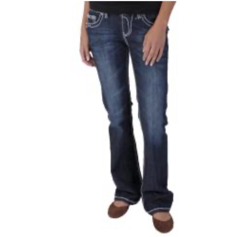 Miss Chic Junior's Rhinestone Embellished Jeans